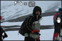 Snow walking with snow shoes