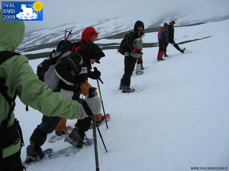 Pausa durante l’escursione con le ciaspole